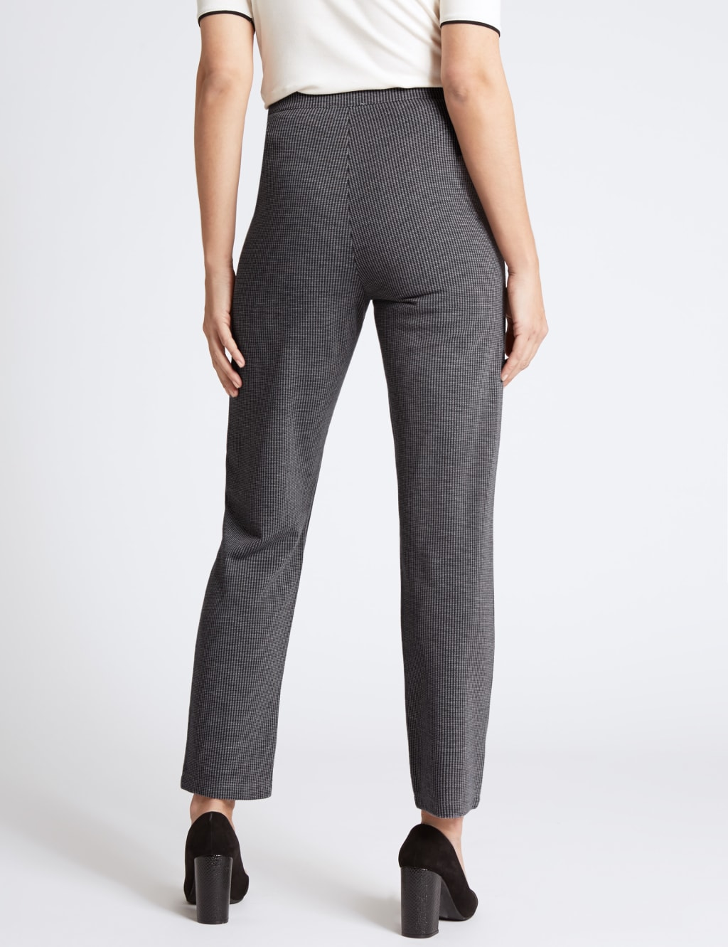 Striped straight leg trousers top