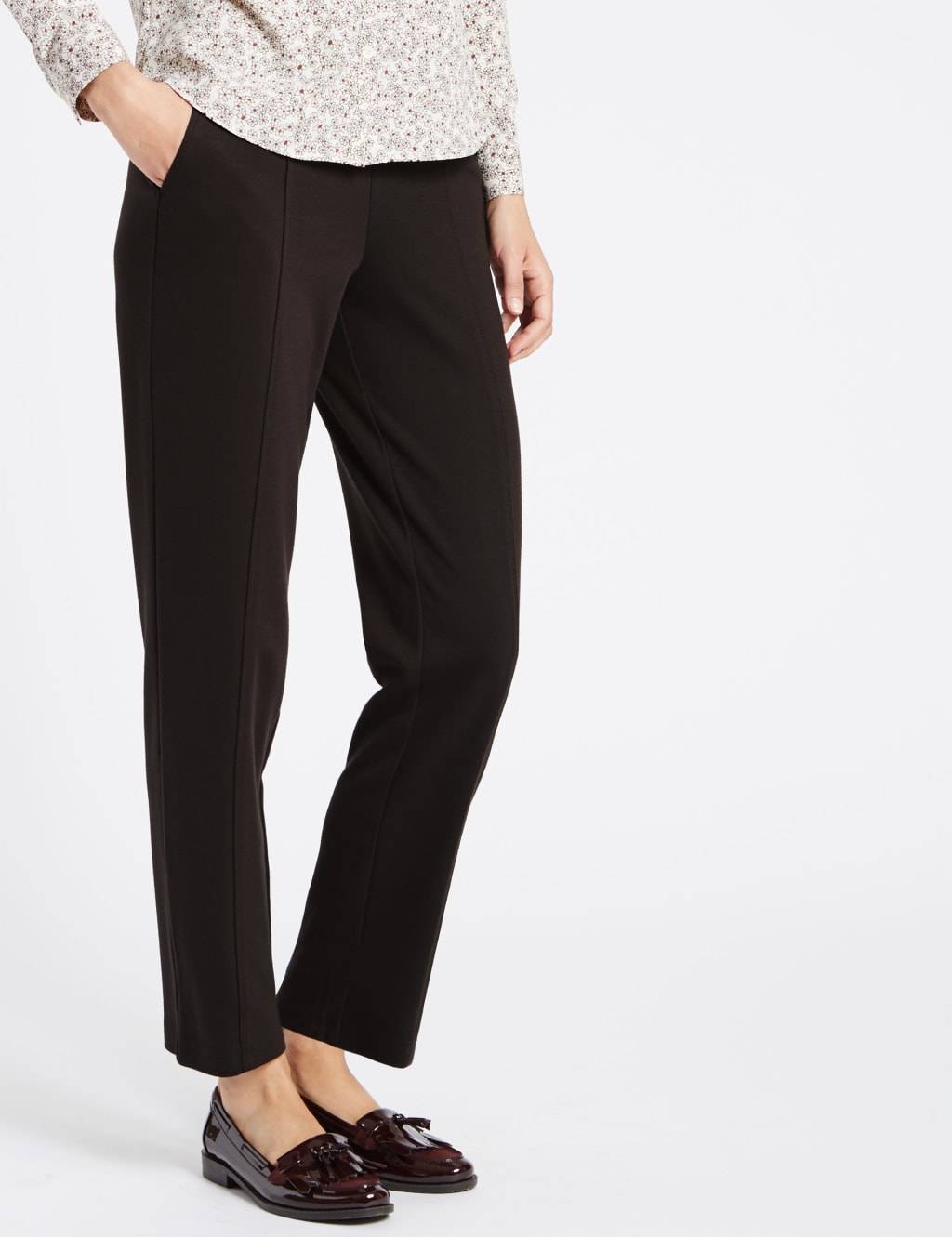 Ponte Straight Leg Trousers 1 of 3
