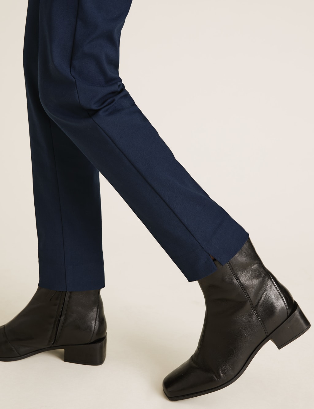 Mia Slim Cotton Ankle Grazer Trousers 4 of 5