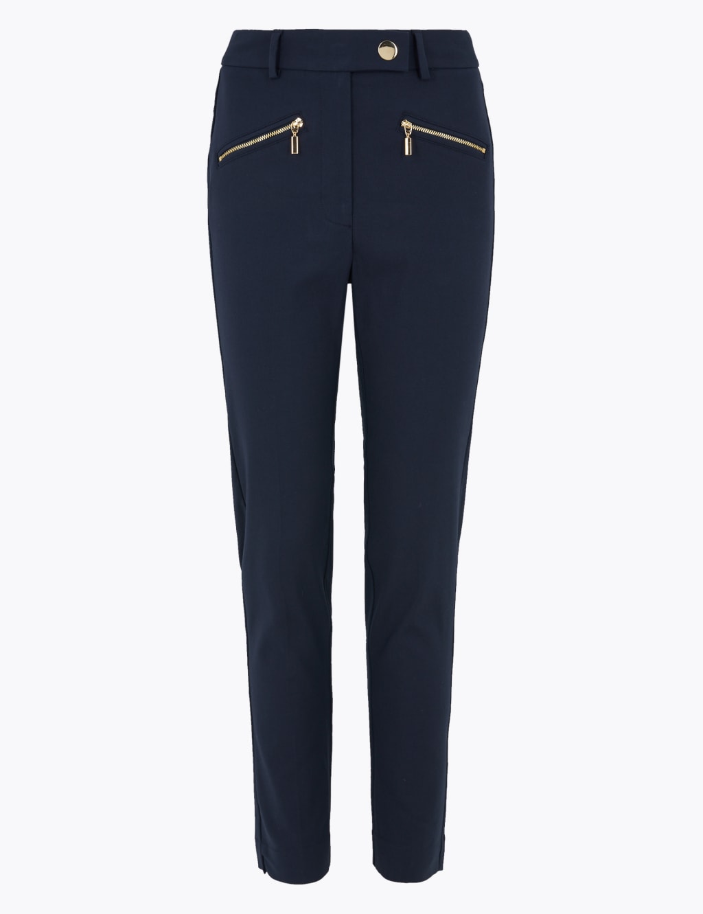 Mia Slim Cotton Ankle Grazer Trousers 2 of 5