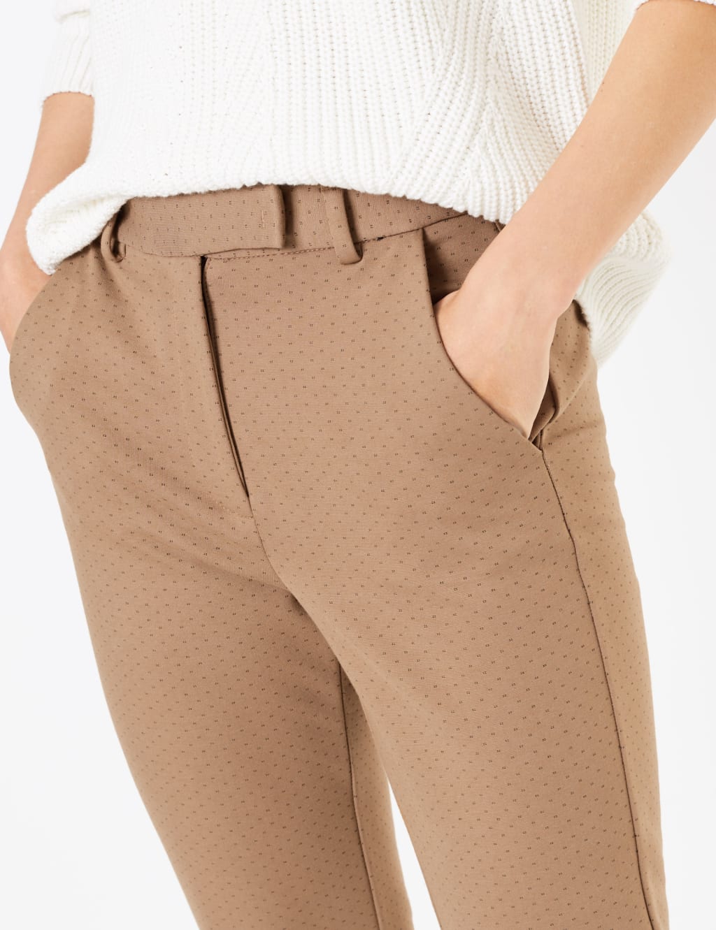 Mia Ponte Polka Dot Ankle Grazer Trousers 4 of 5