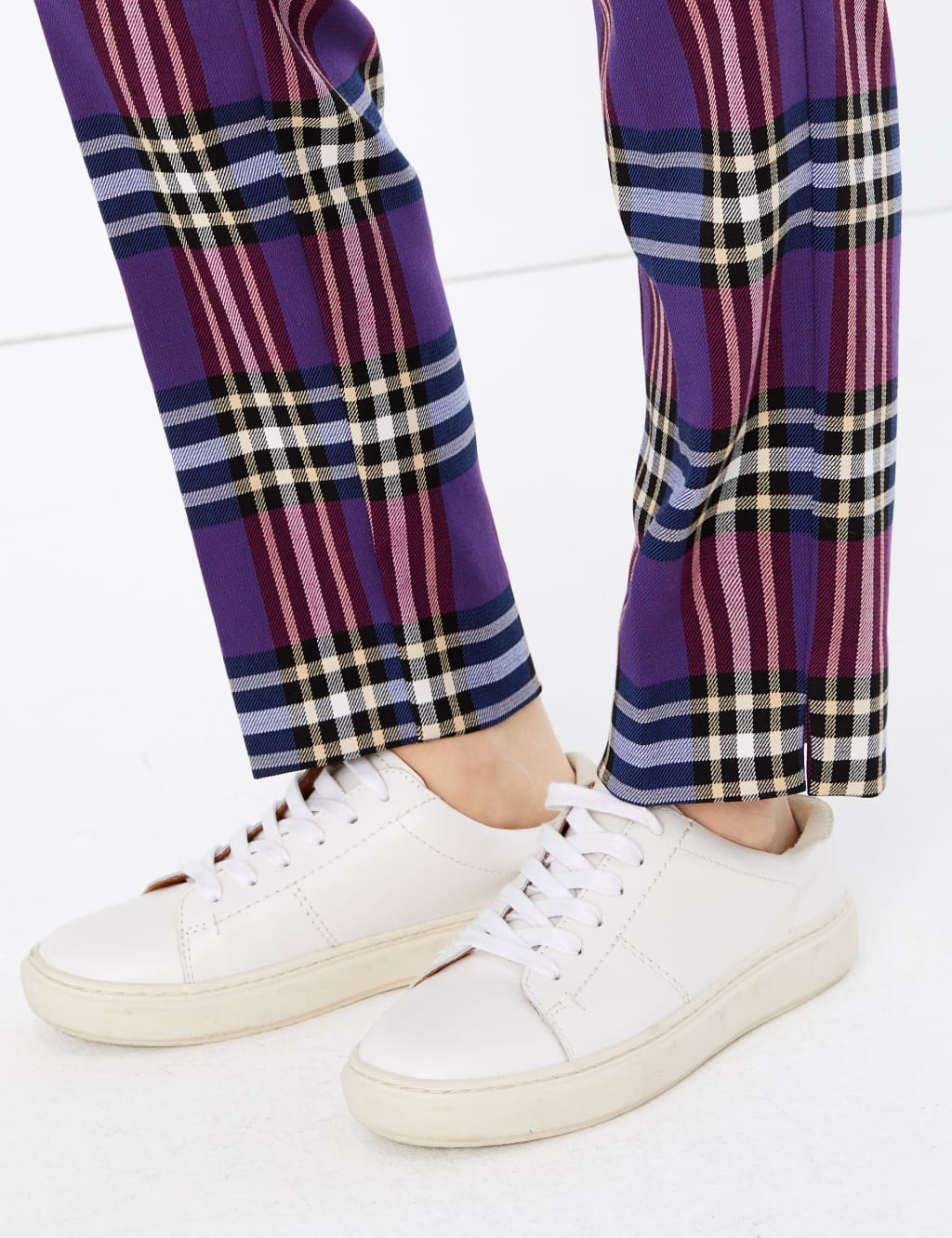 PETITE Checked Slim Ankle Grazer Trousers 6 of 6