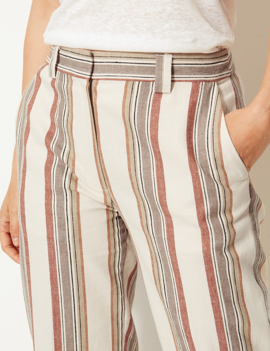 Freya Relaxed Striped Straight Leg Trousers 4 of 5