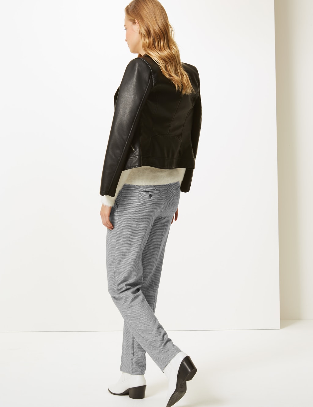 Relaxed Straight Leg Checked Trousers 4 of 7
