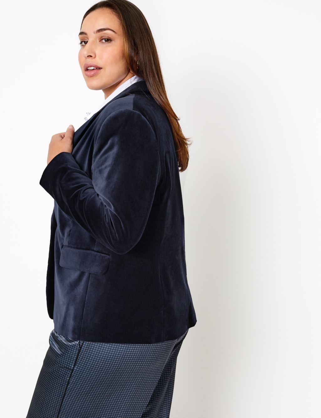 Velvet Fitted Blazer 4 of 5