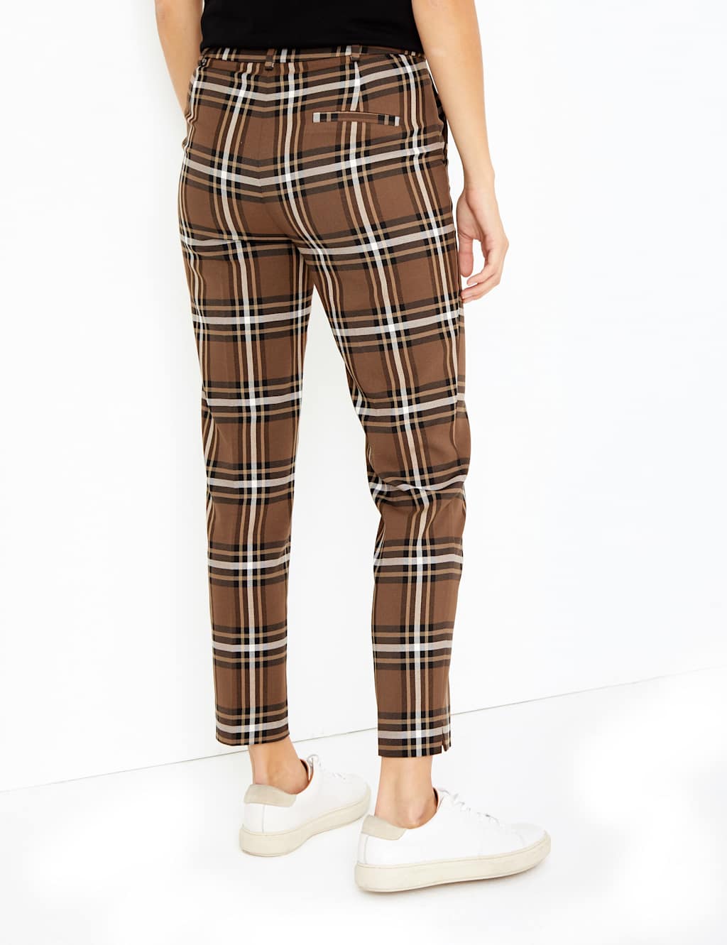Mia Checked Slim Ankle Grazer Trousers 4 of 5