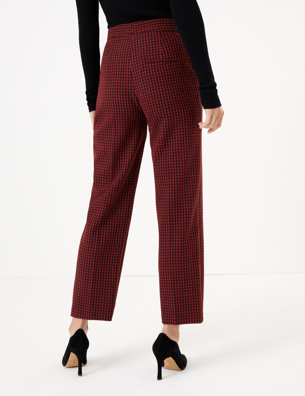 Dogtooth Straight Leg 7/8th Trousers 3 of 5