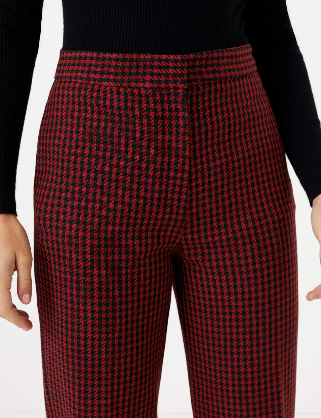 Dogtooth Straight Leg 7/8th Trousers 4 of 5