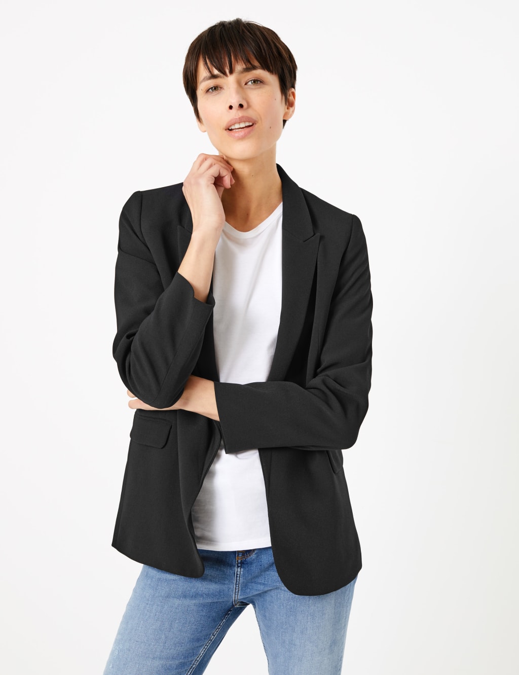 Open Front Blazer M S Collection M S