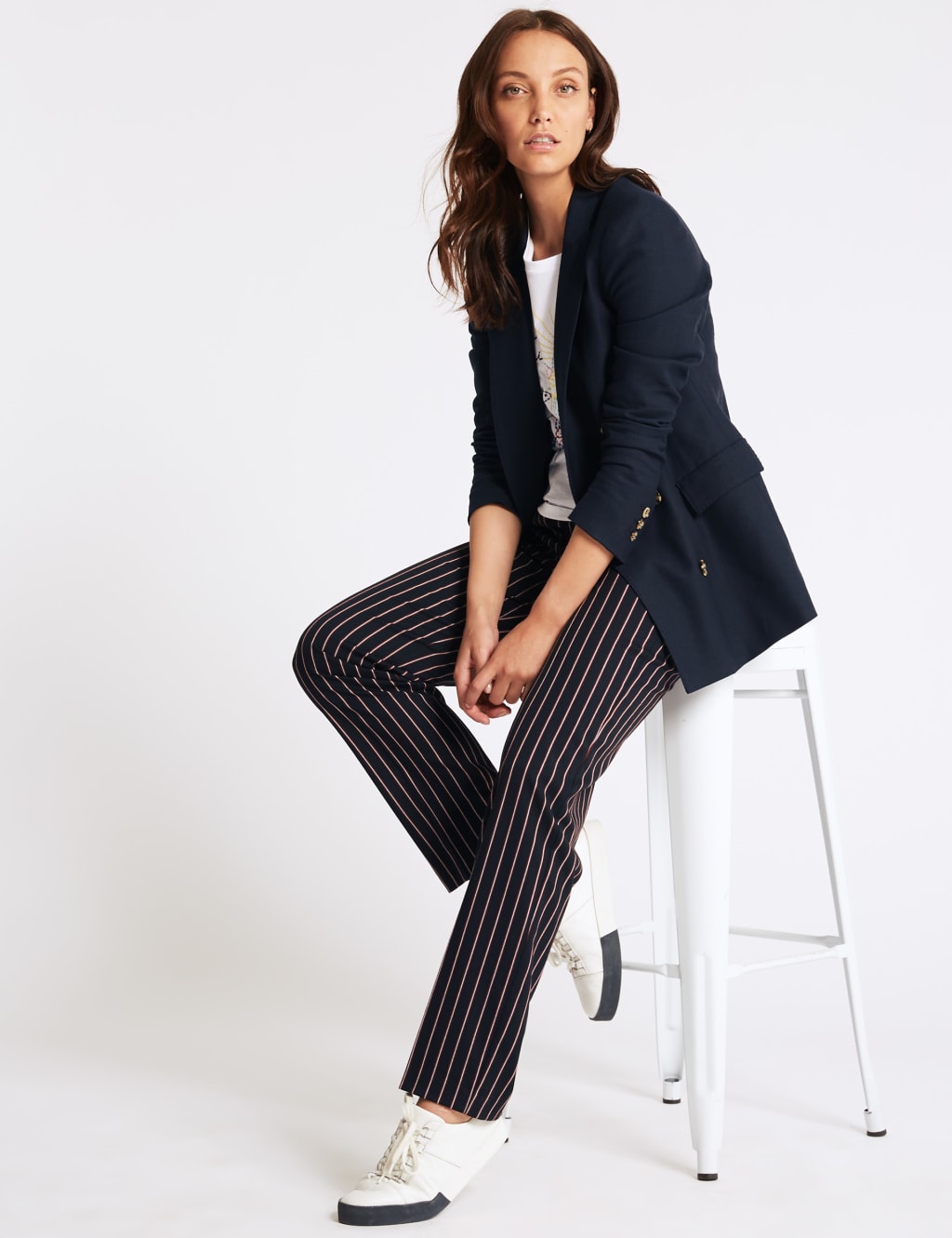 Striped Straight Leg Trousers 3 of 6