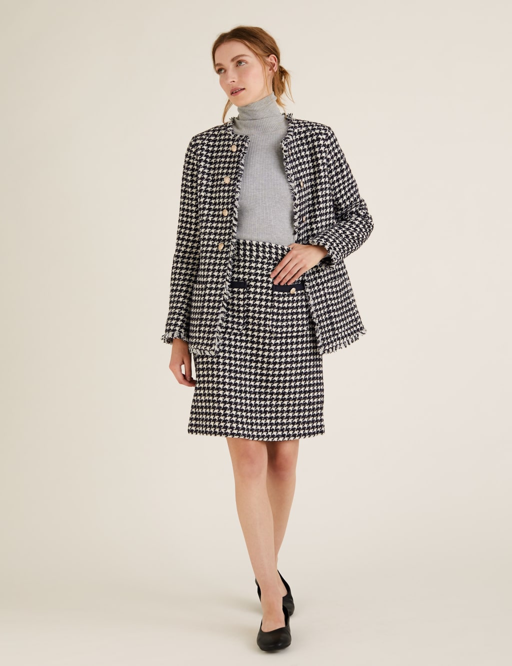 Dogtooth tweed blazer online