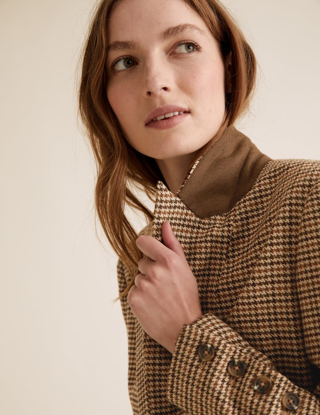 Wool Tailored Dogtooth Blazer 5 of 5