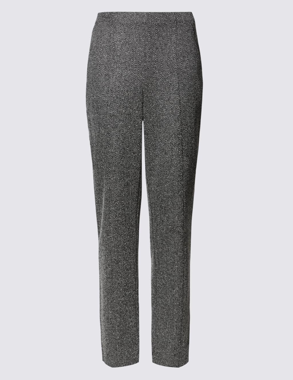 Straight Leg Textured Ankle Trousers 2 of 6