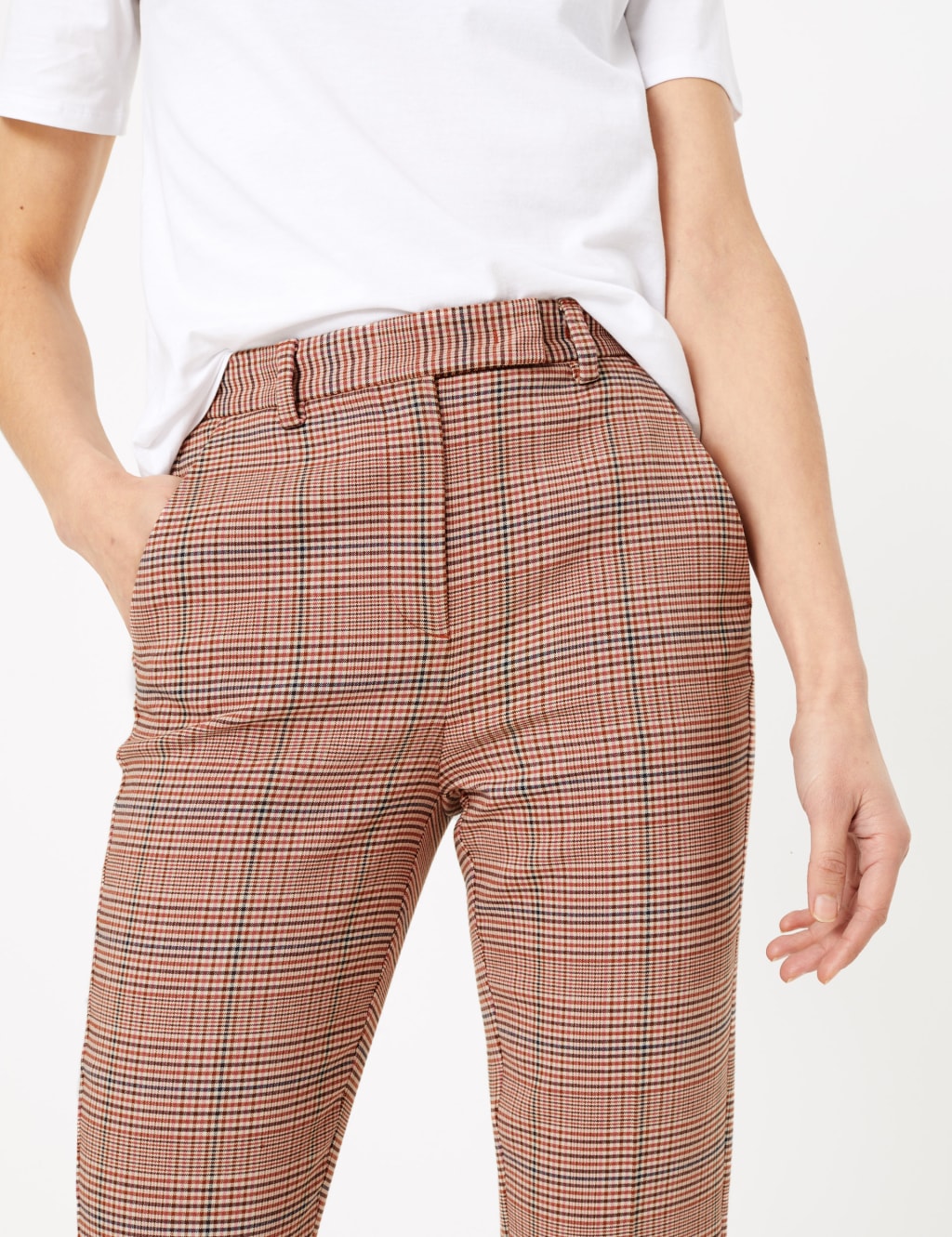 Mia Slim Checked Ankle Grazer Trousers 4 of 6