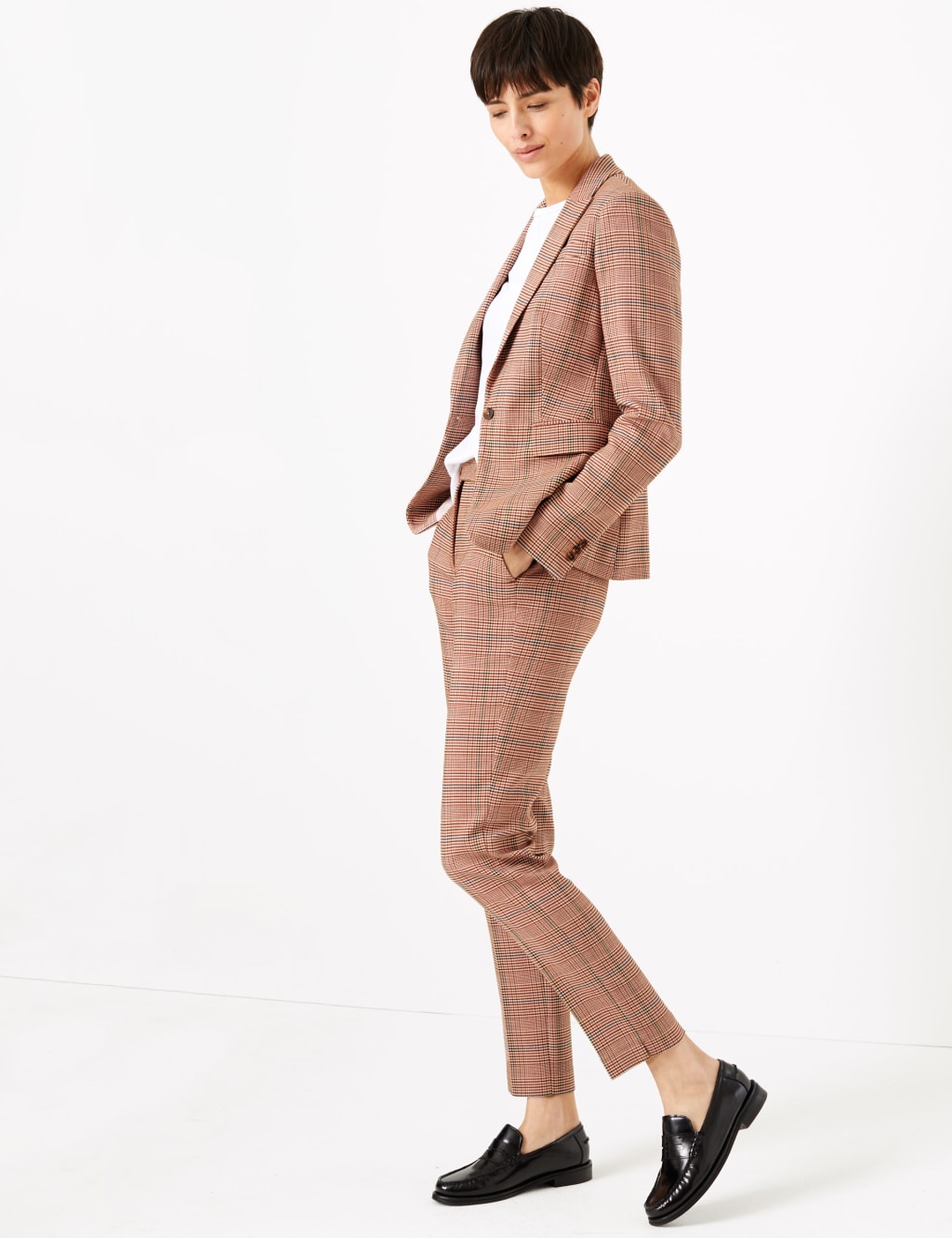 Mia Slim Checked Ankle Grazer Trousers 6 of 6