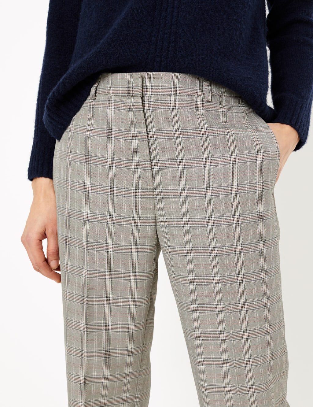 Checked Straight Leg Trousers 4 of 5