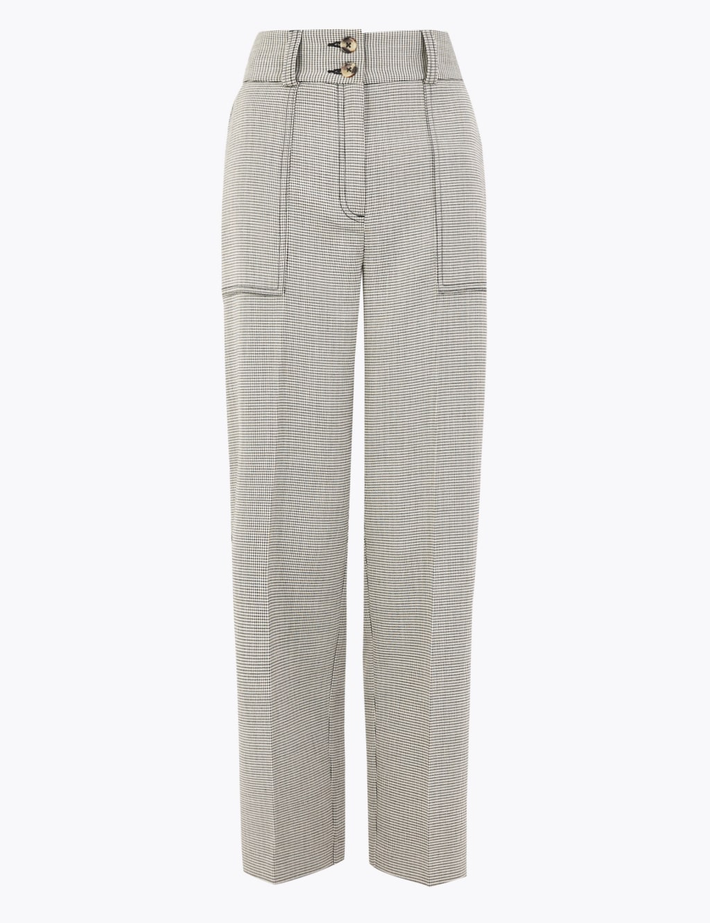 Evie Straight Leg Checked 7/8 Trousers 2 of 5
