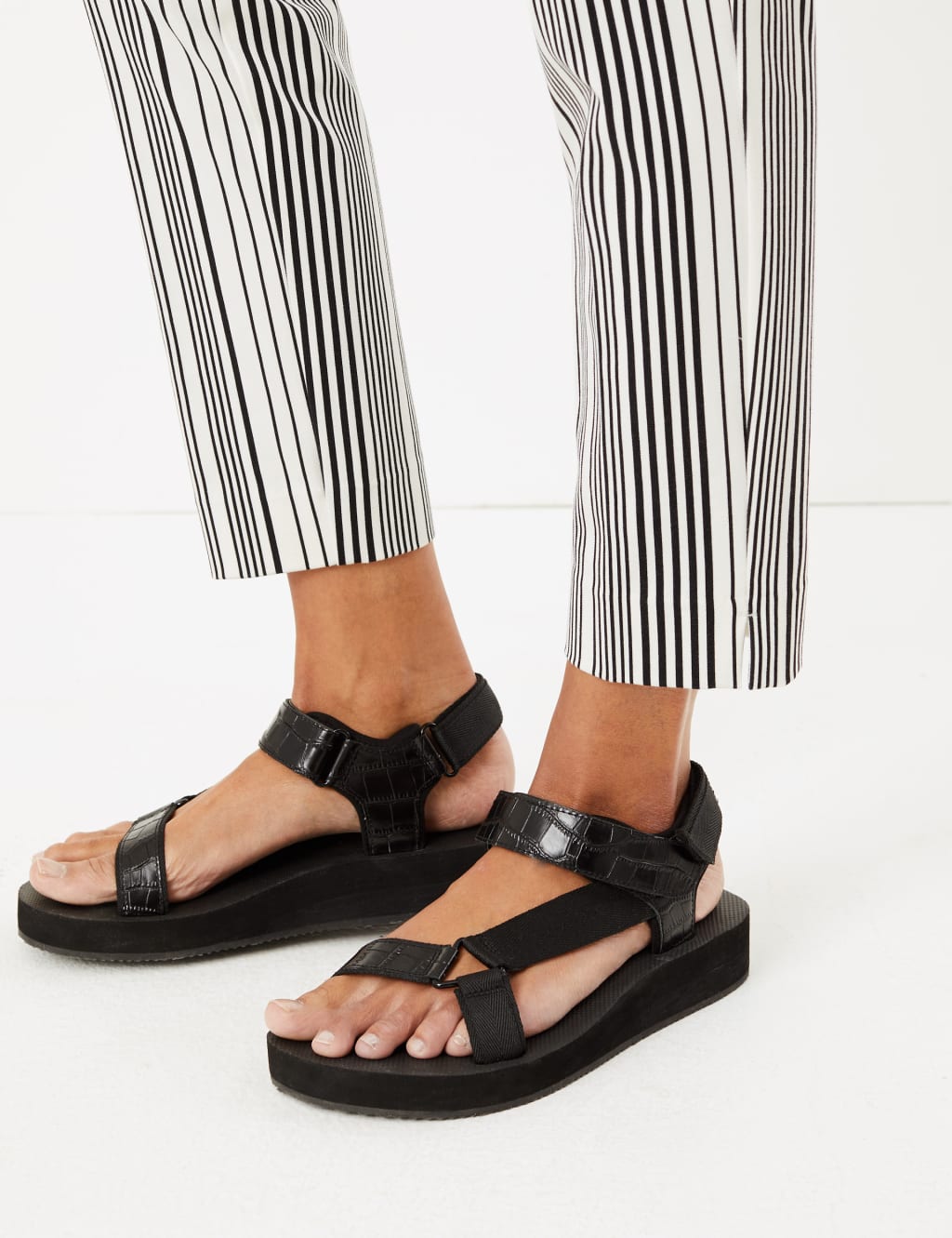 Mia Slim Cotton Striped Trousers 5 of 5