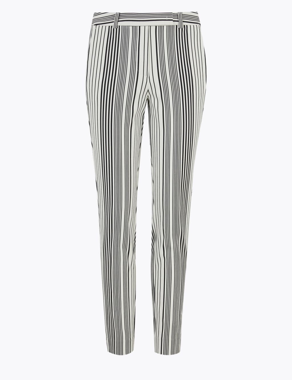 Mia Slim Cotton Striped Trousers 2 of 5