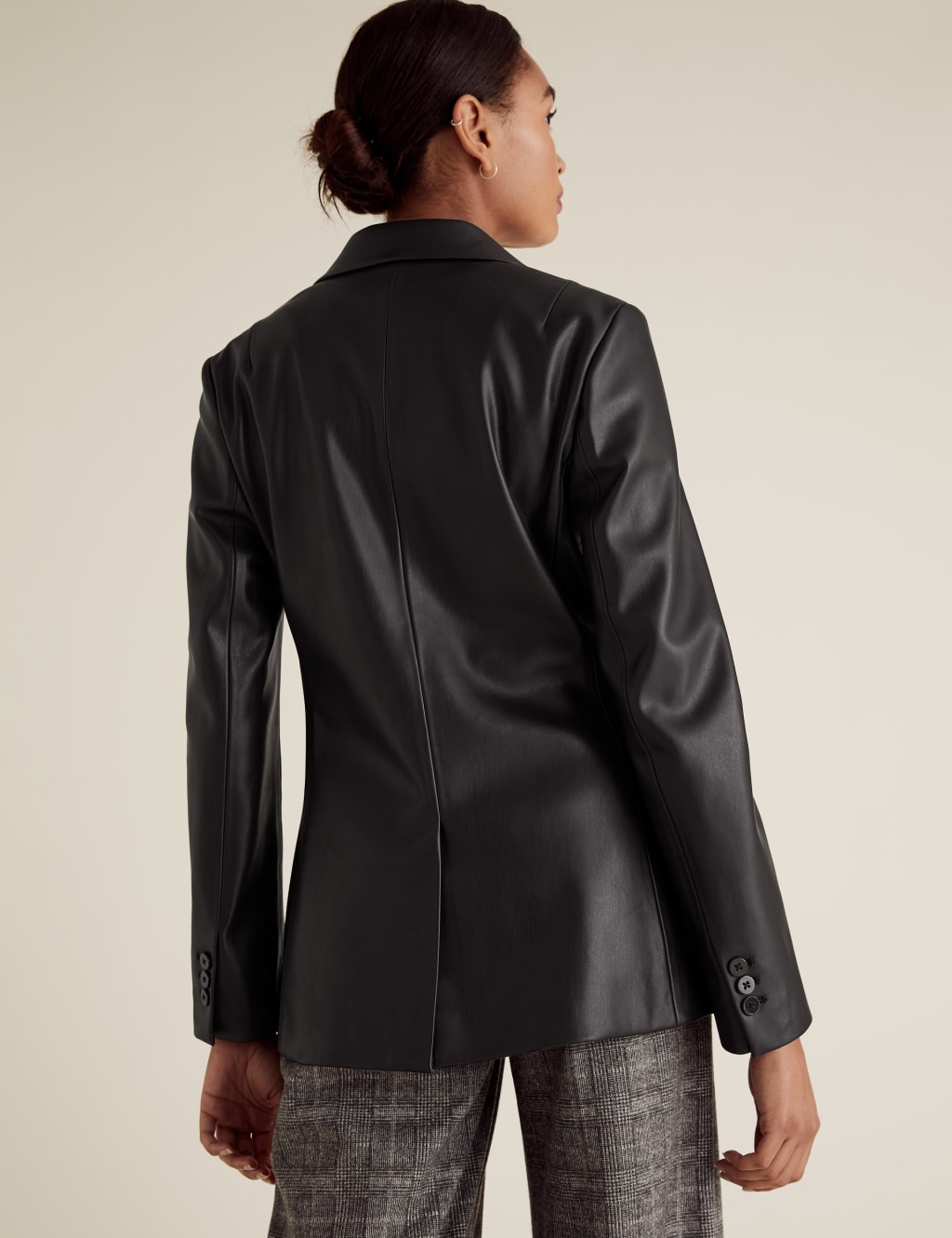 Blazer type leather jacket 2025