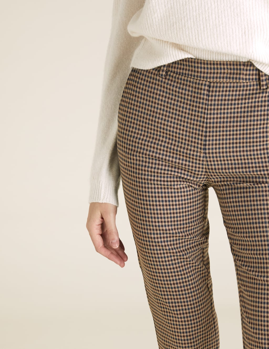 Mia Slim Checked Ankle Grazer Trousers 4 of 5