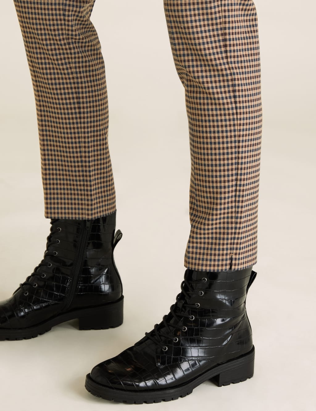 Mia Slim Checked Ankle Grazer Trousers 5 of 5