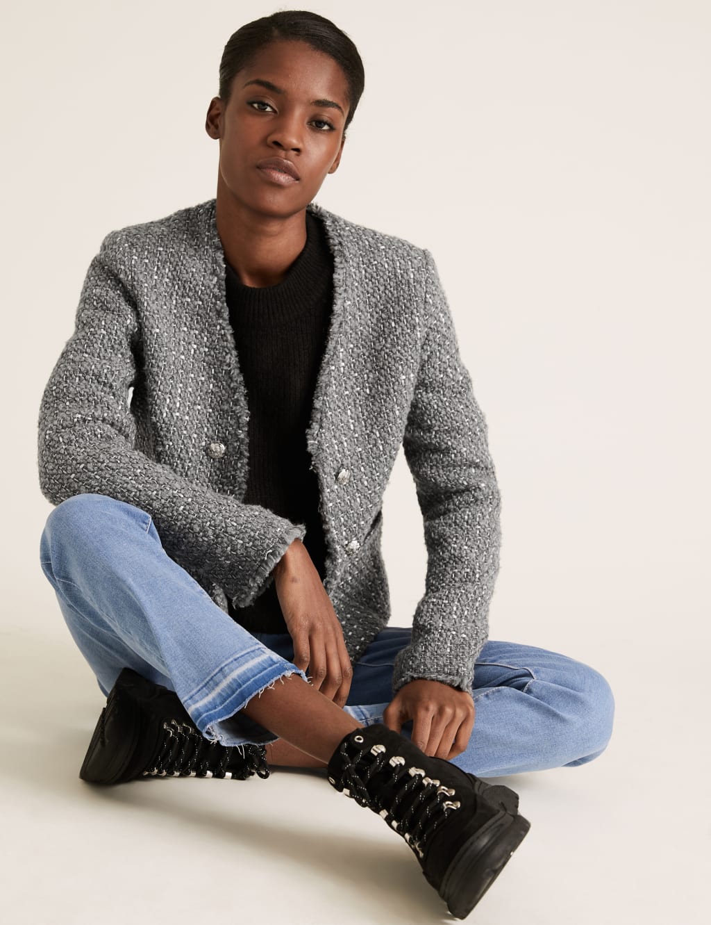 Tweed Slim Short Jacket 1 of 4