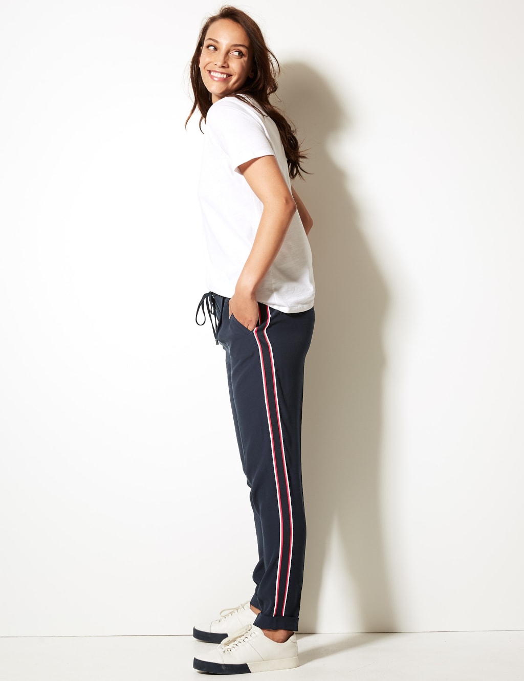 Side Stripe Tapered Leg Trousers 1 of 5