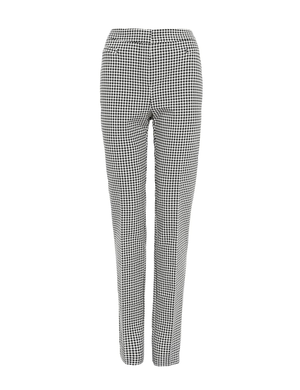 Dogtooth Print 7/8 Modern Slim Leg Trousers 2 of 6