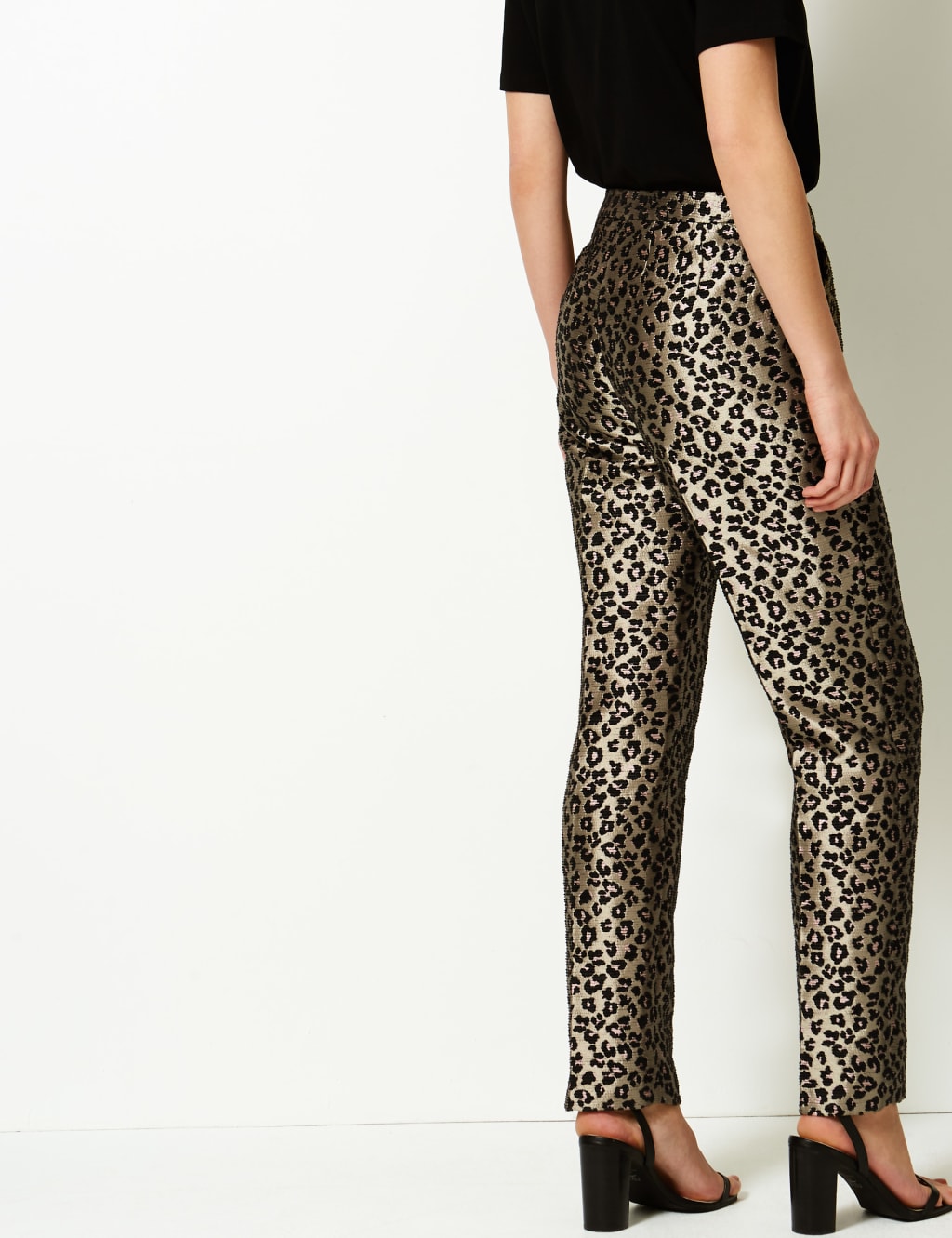 Animal Print Straight Ankle Grazer Trousers 3 of 5