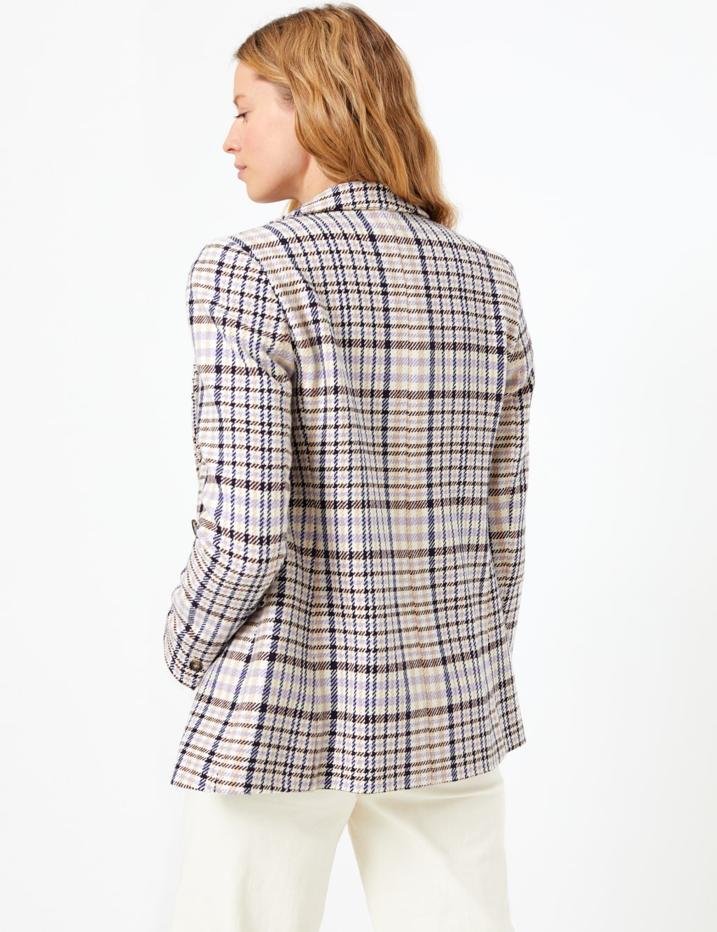 Checked Double Breasted Blazer 4 of 5