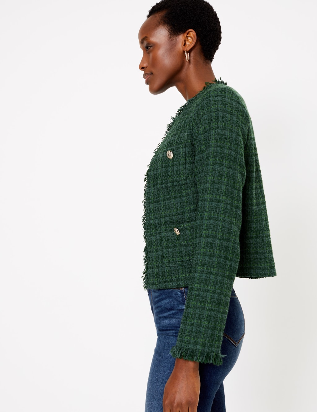Tweed Straight Short Jacket 3 of 4