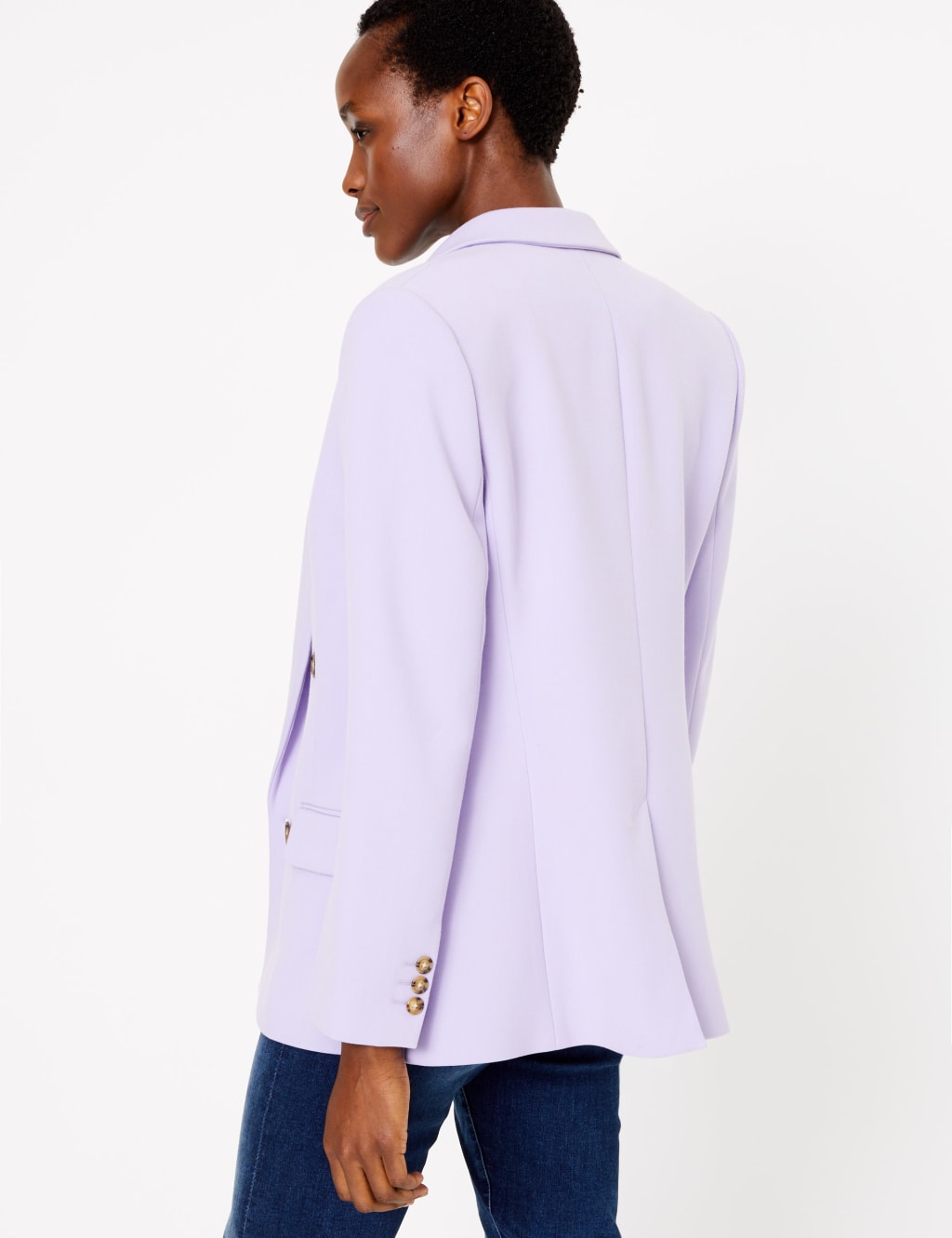 Double breasted longline blazer shop