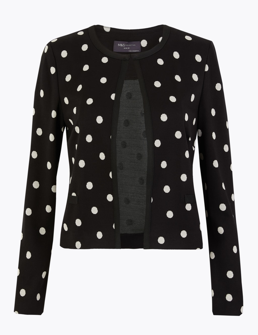 Jersey Slim Polka Dot Jacket 2 of 4