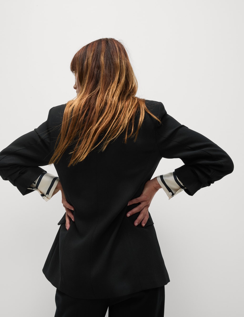 Ruched Sleeve Blazer
