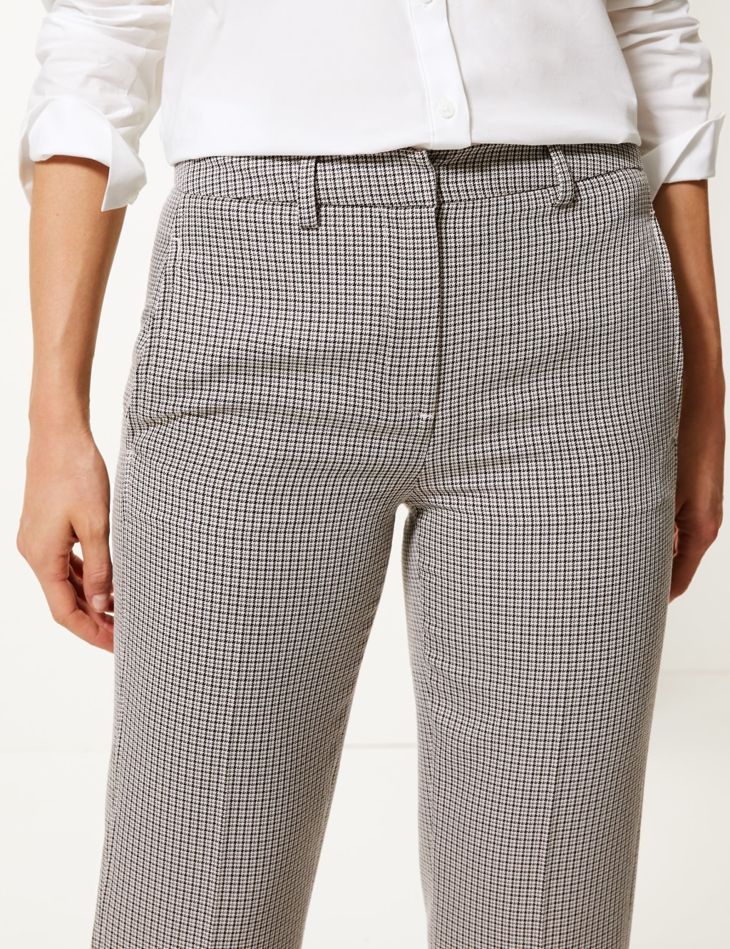 Checked Straight Fit Trousers 4 of 5