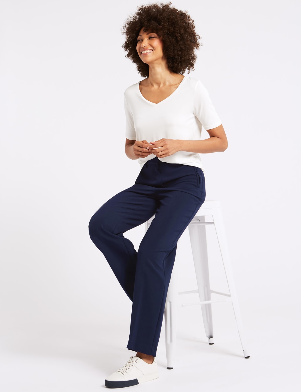 Ankle Grazer Straight Leg Trousers 3 of 6