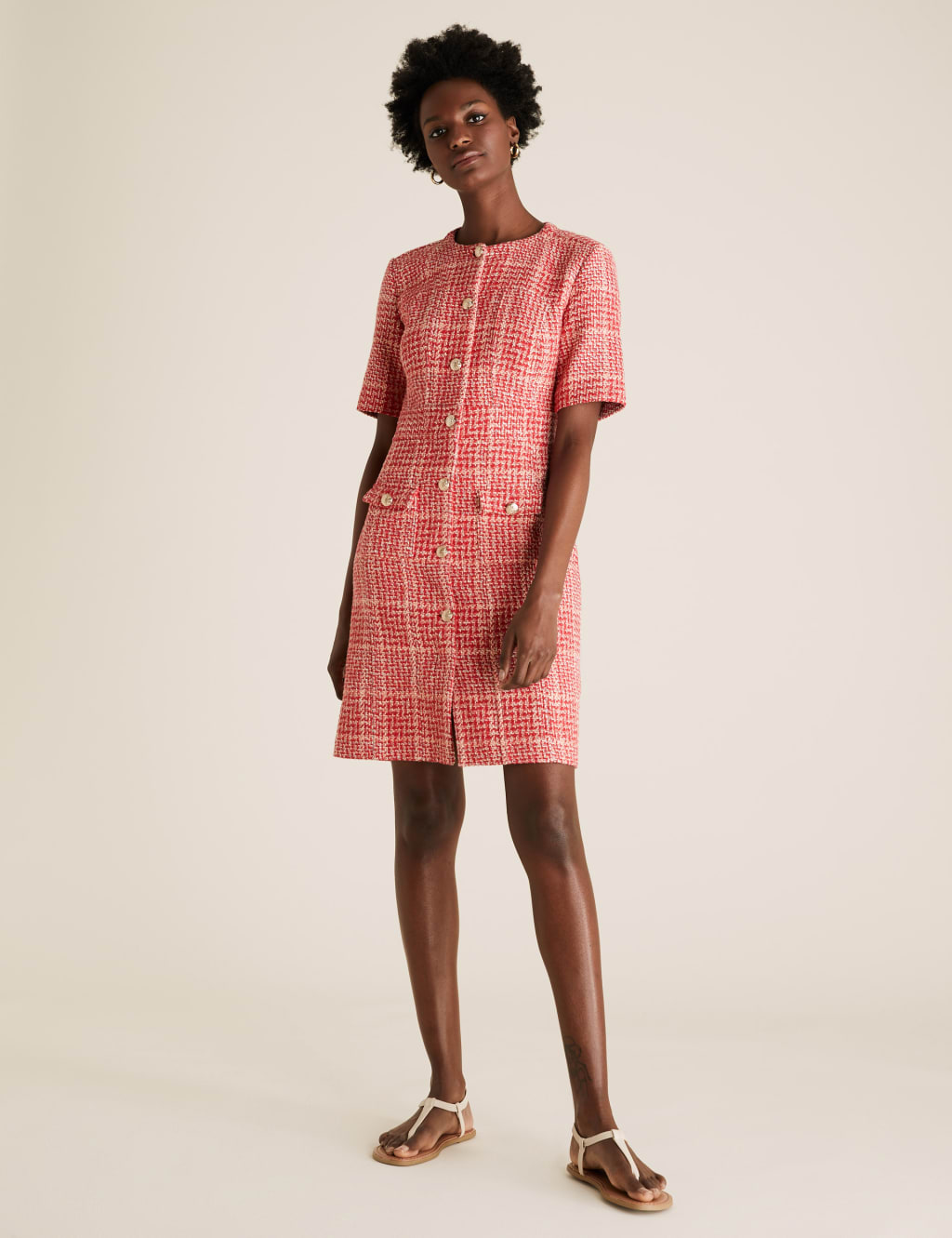 Tweed Knee Length Dress 1 of 6