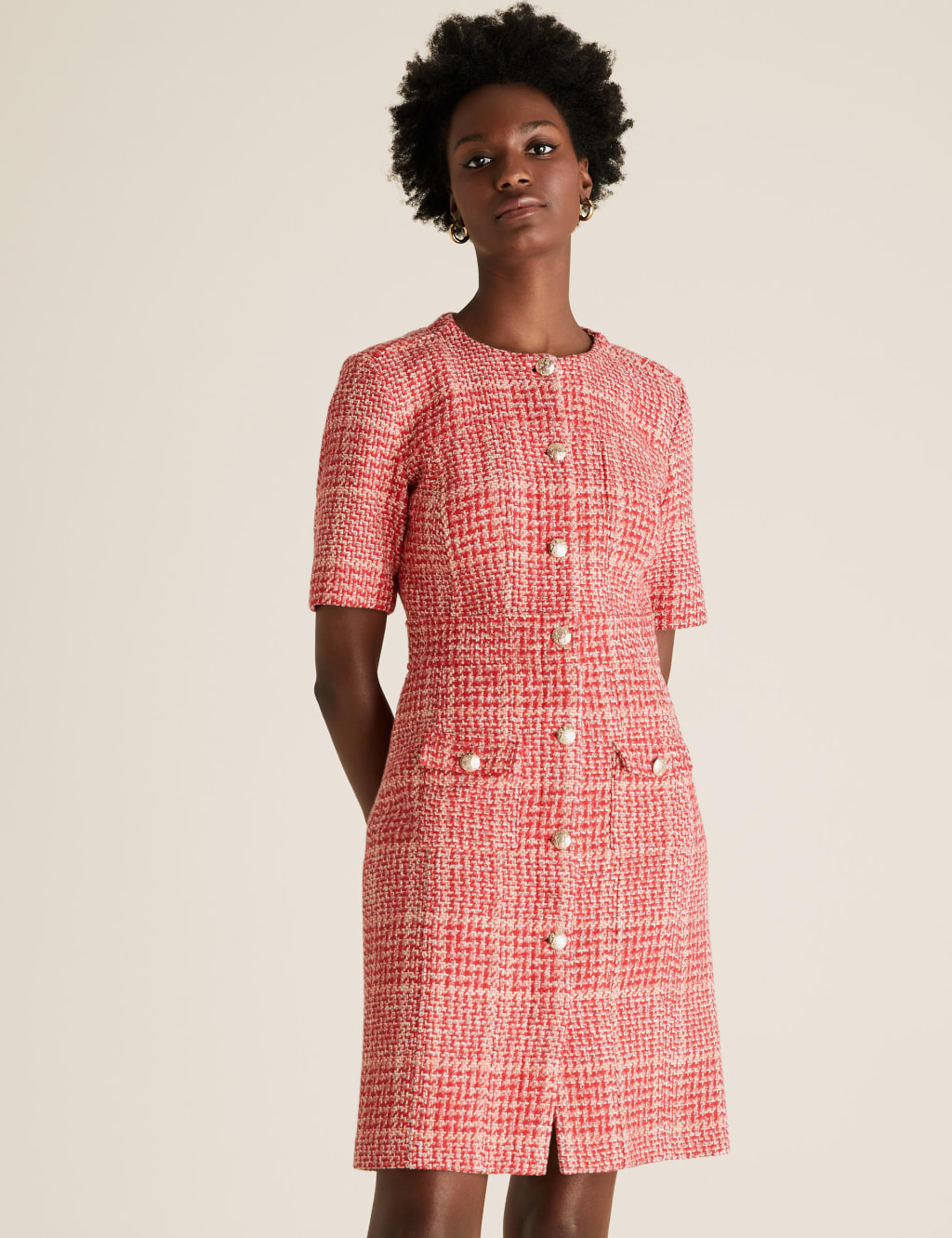 Tweed Knee Length Dress 5 of 6