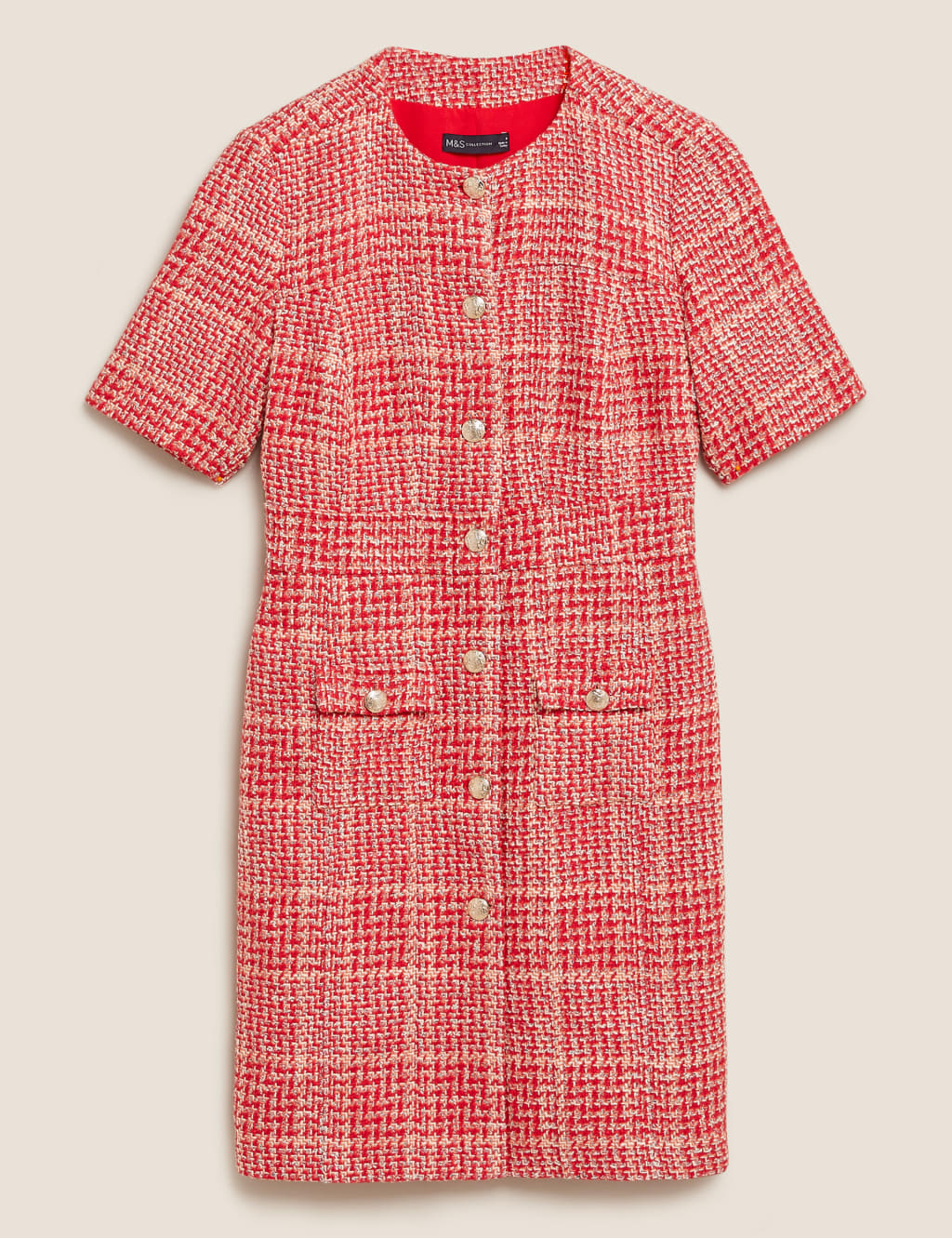 Tweed Knee Length Dress 2 of 6