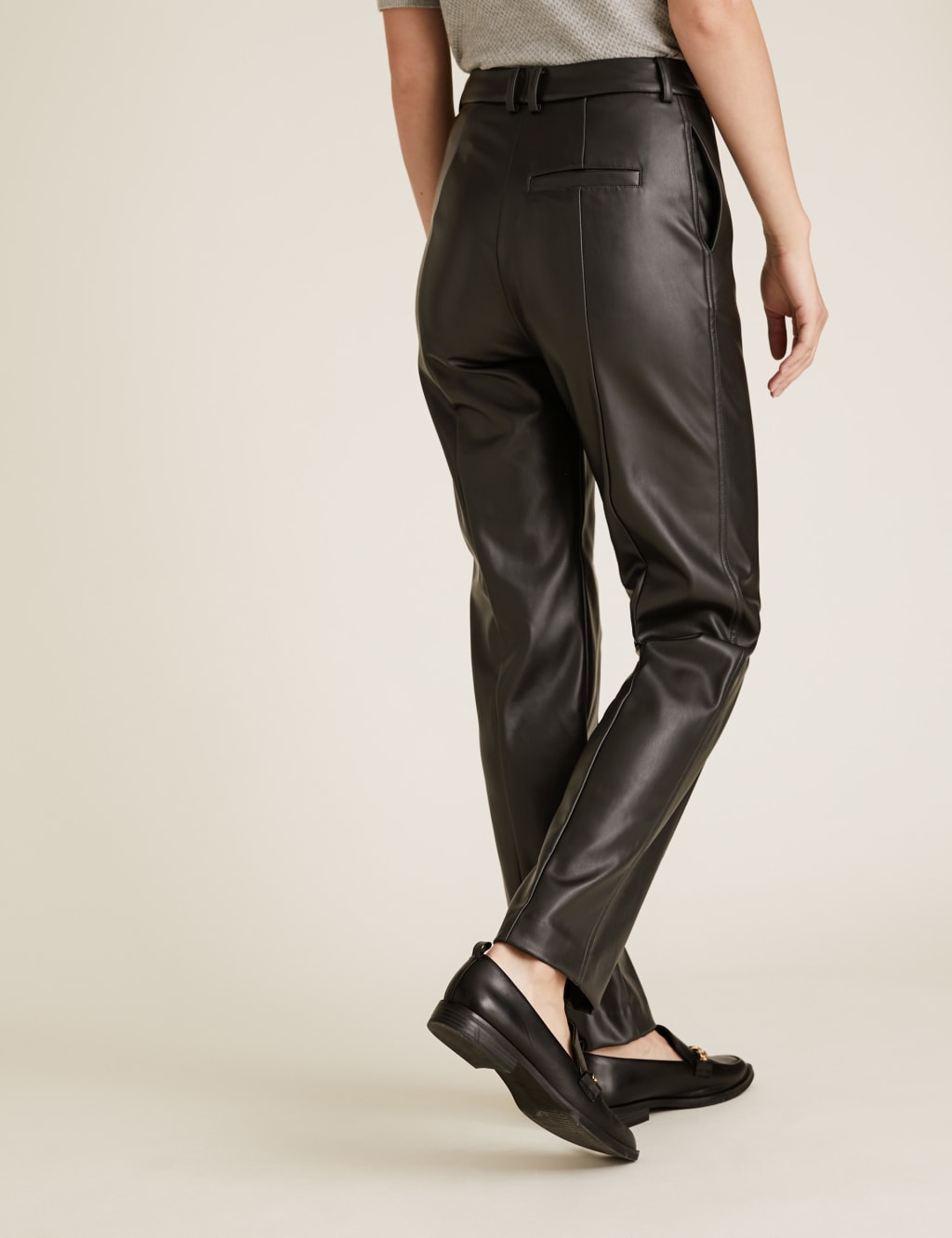 M&s leather trousers best sale
