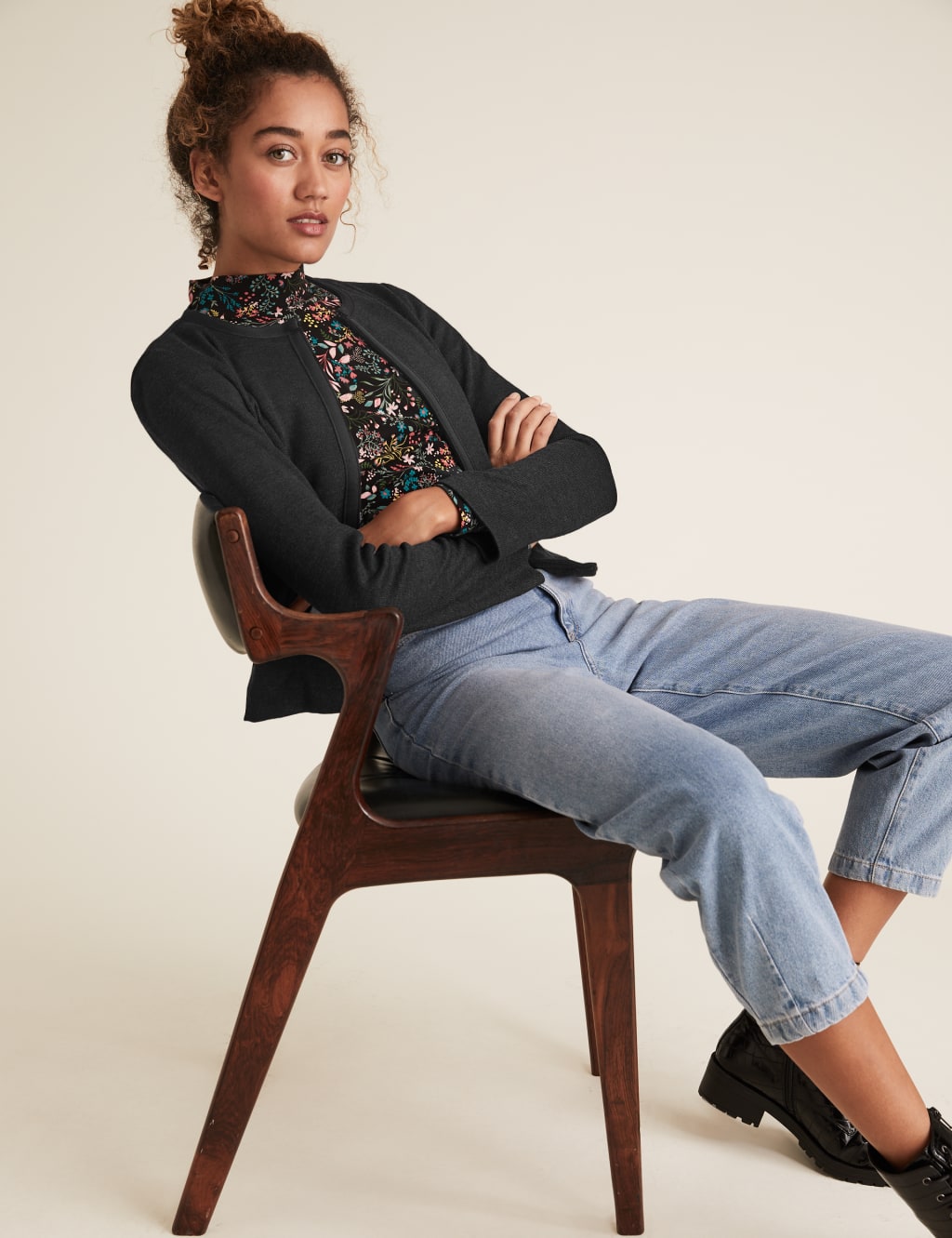 Jersey Slim Edge to Edge Jacket M S Collection M S
