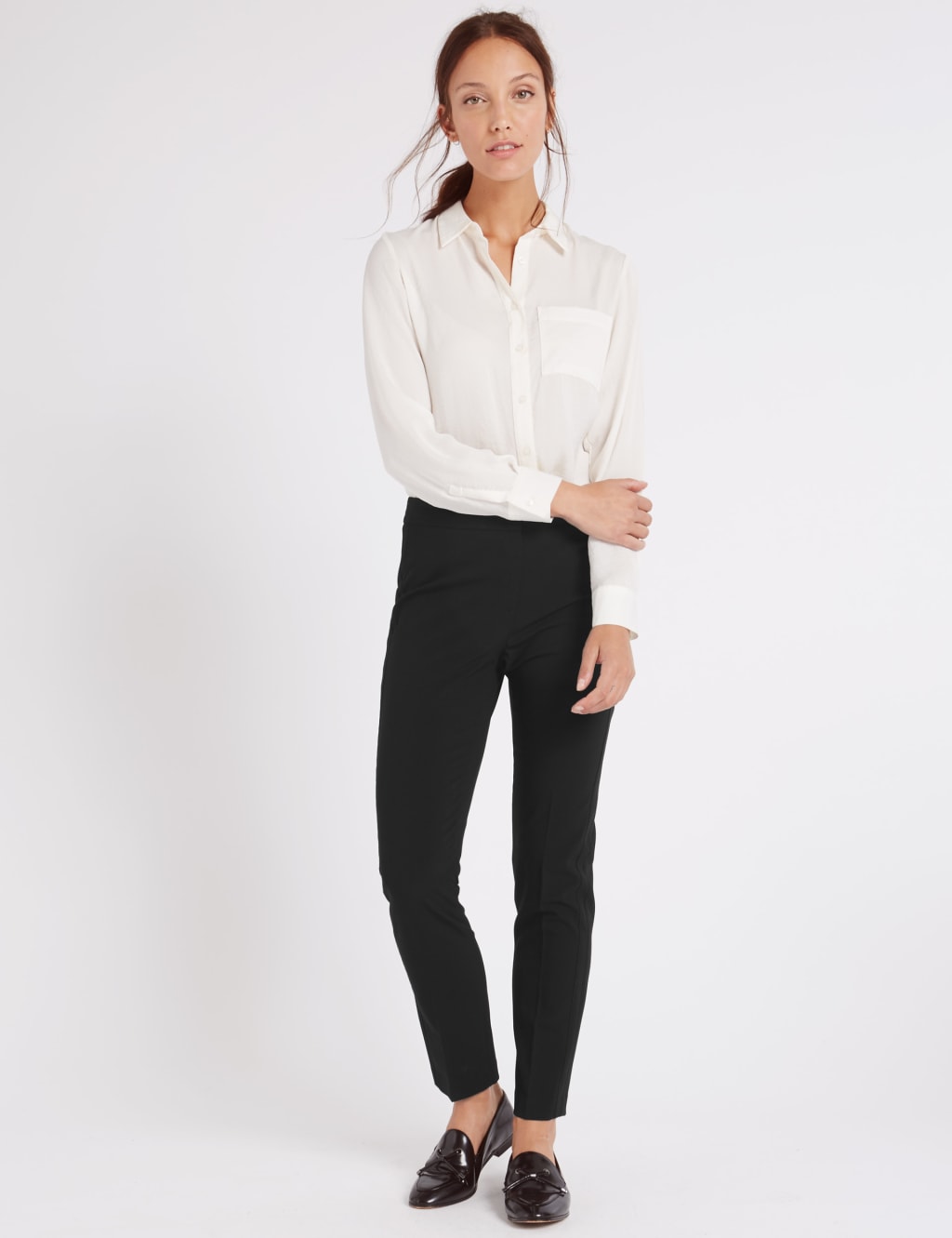 Modern Slim Leg Trousers M S Collection M S