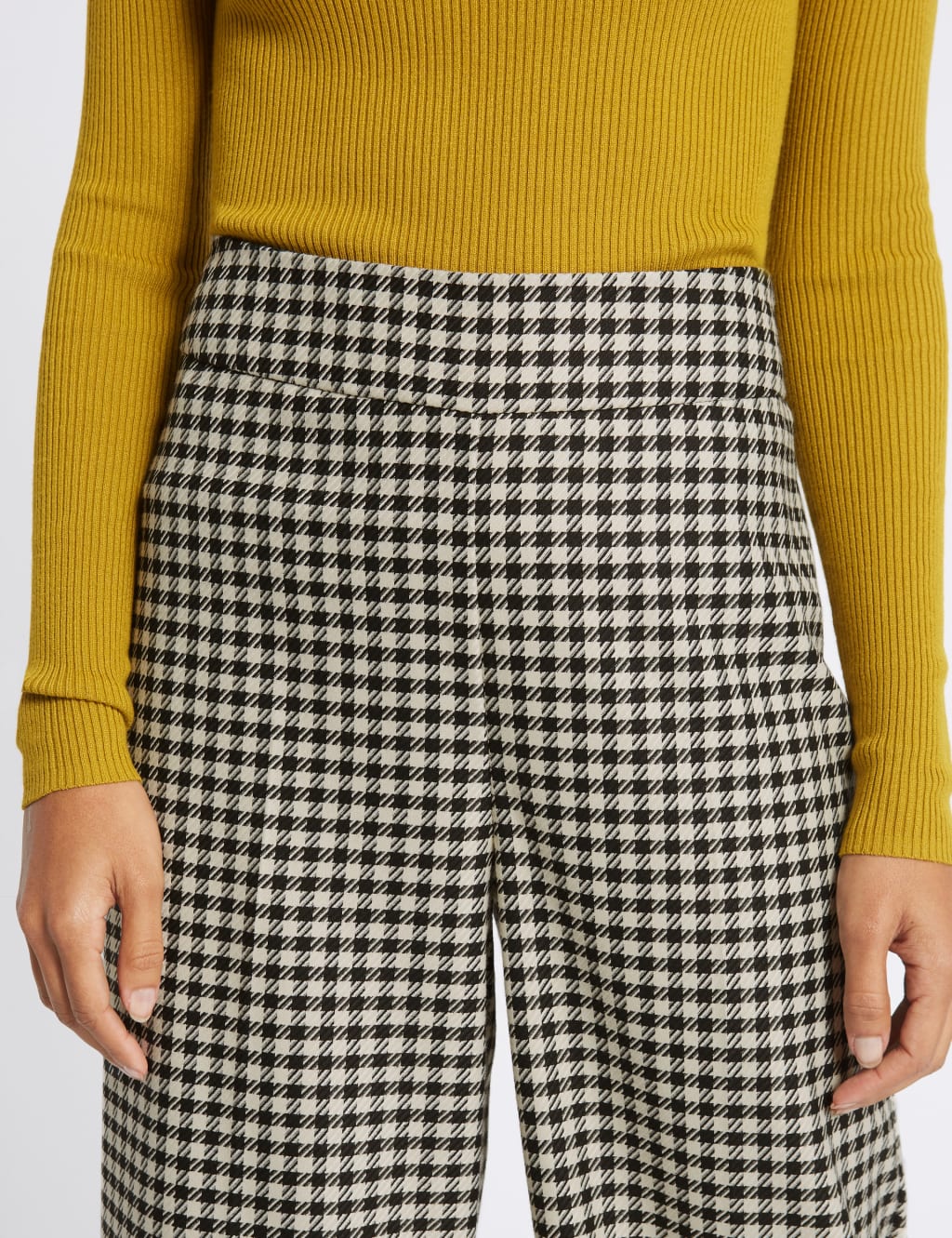 Checked Wide Leg Trousers 5 of 6