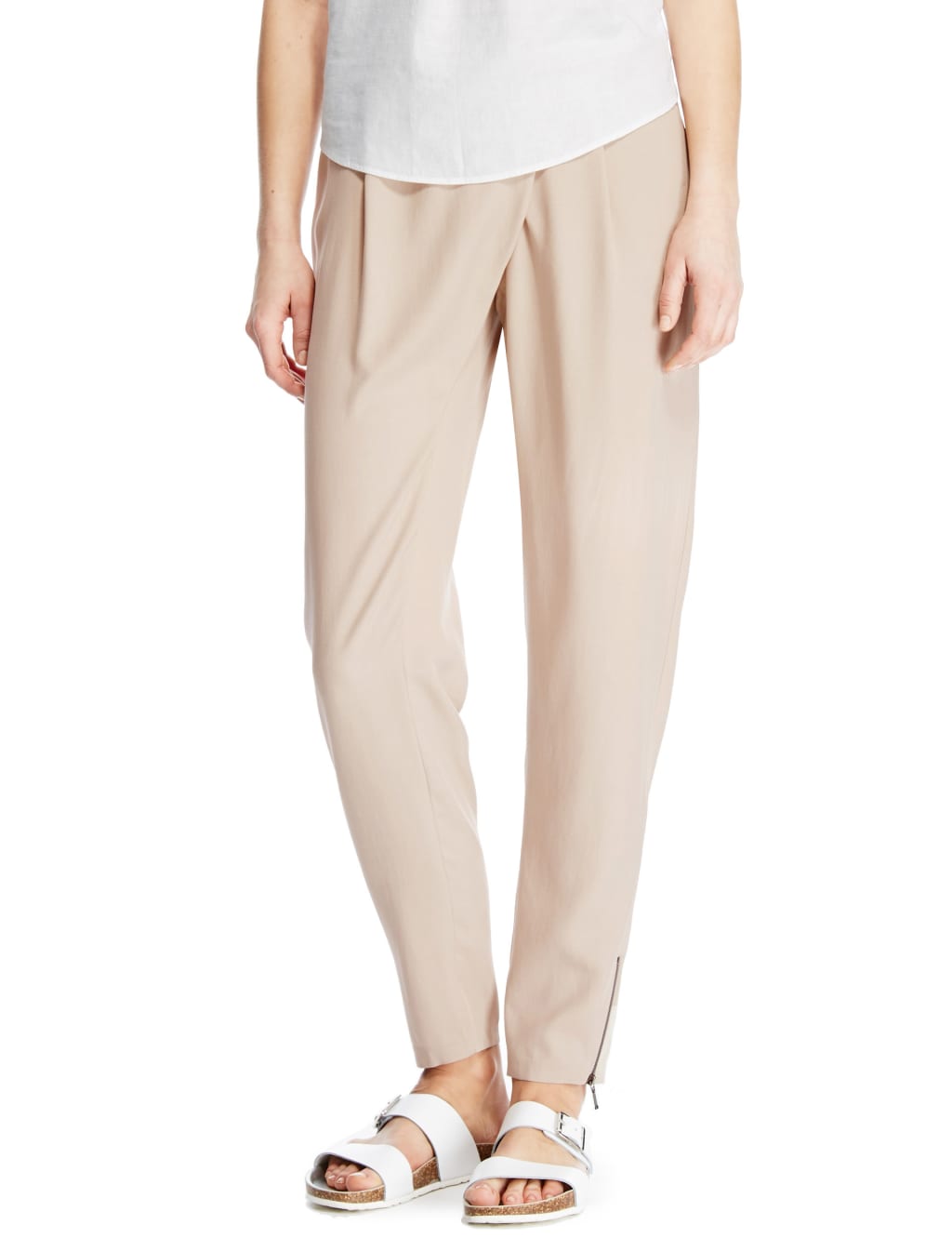 Crossover Textured Tapered Leg Trousers 1 of 5