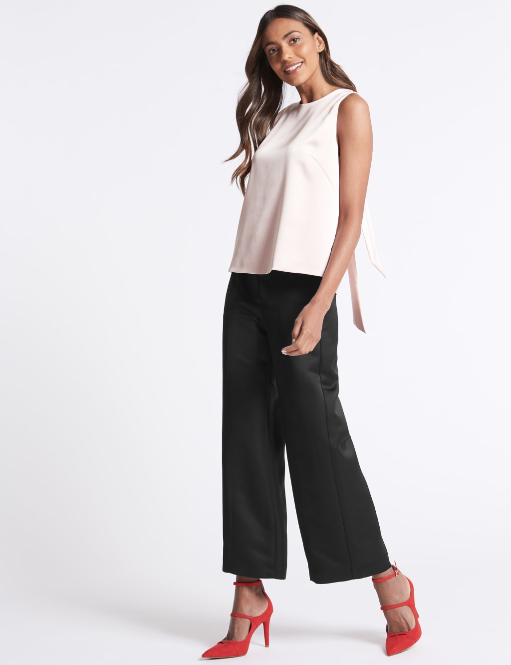 Wide Leg Cropped Trousers 1 of 7