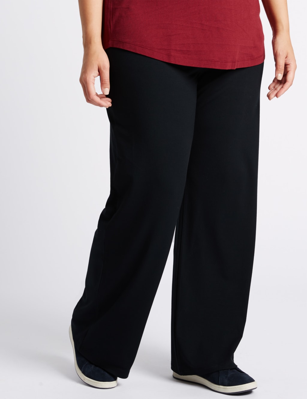 Jersey Wide Leg Trousers 1 of 3
