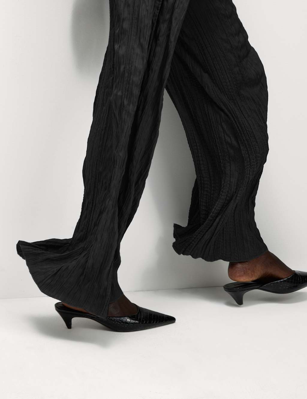 Plisse Wide Leg Trousers 3 of 6
