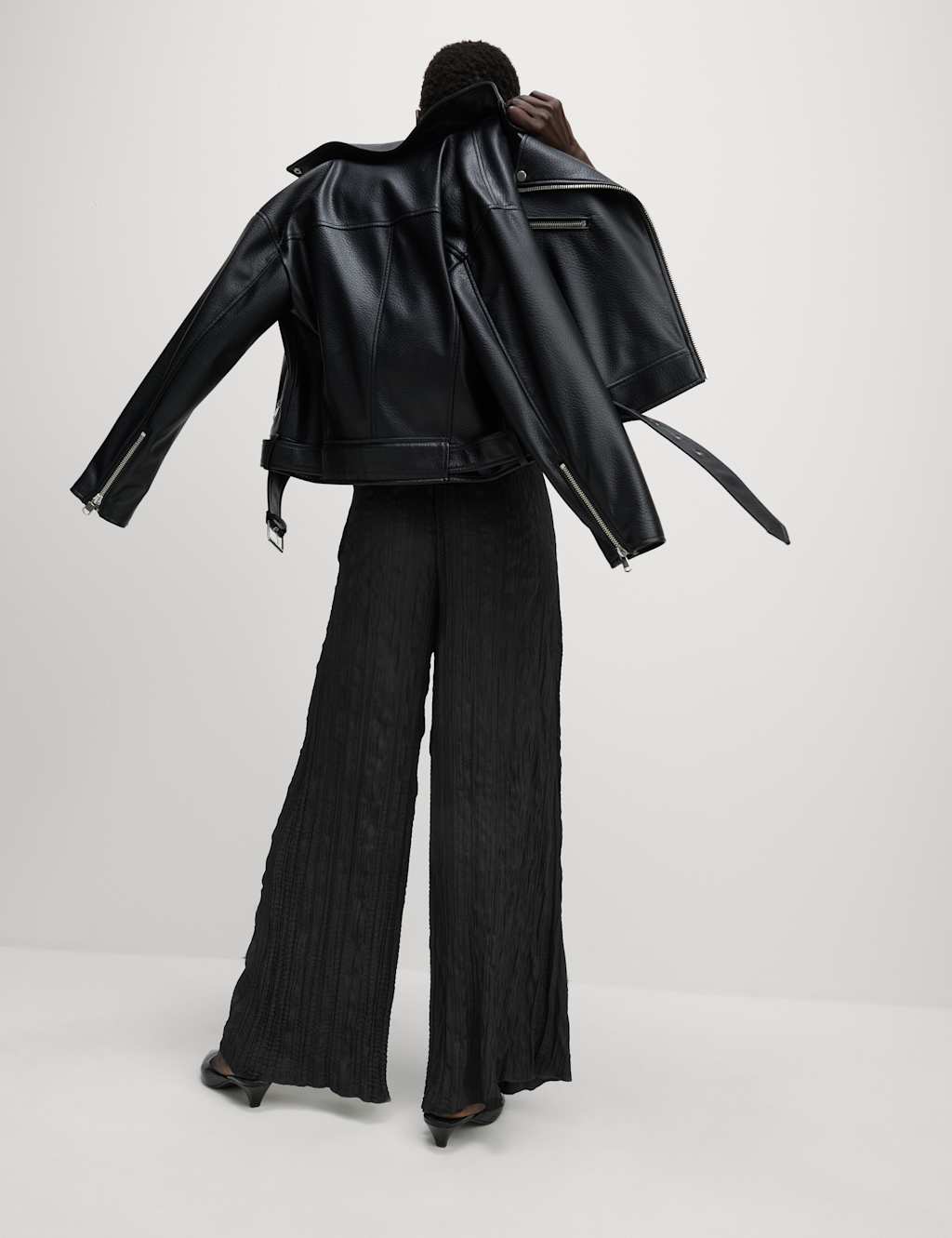 Plisse Wide Leg Trousers 4 of 6