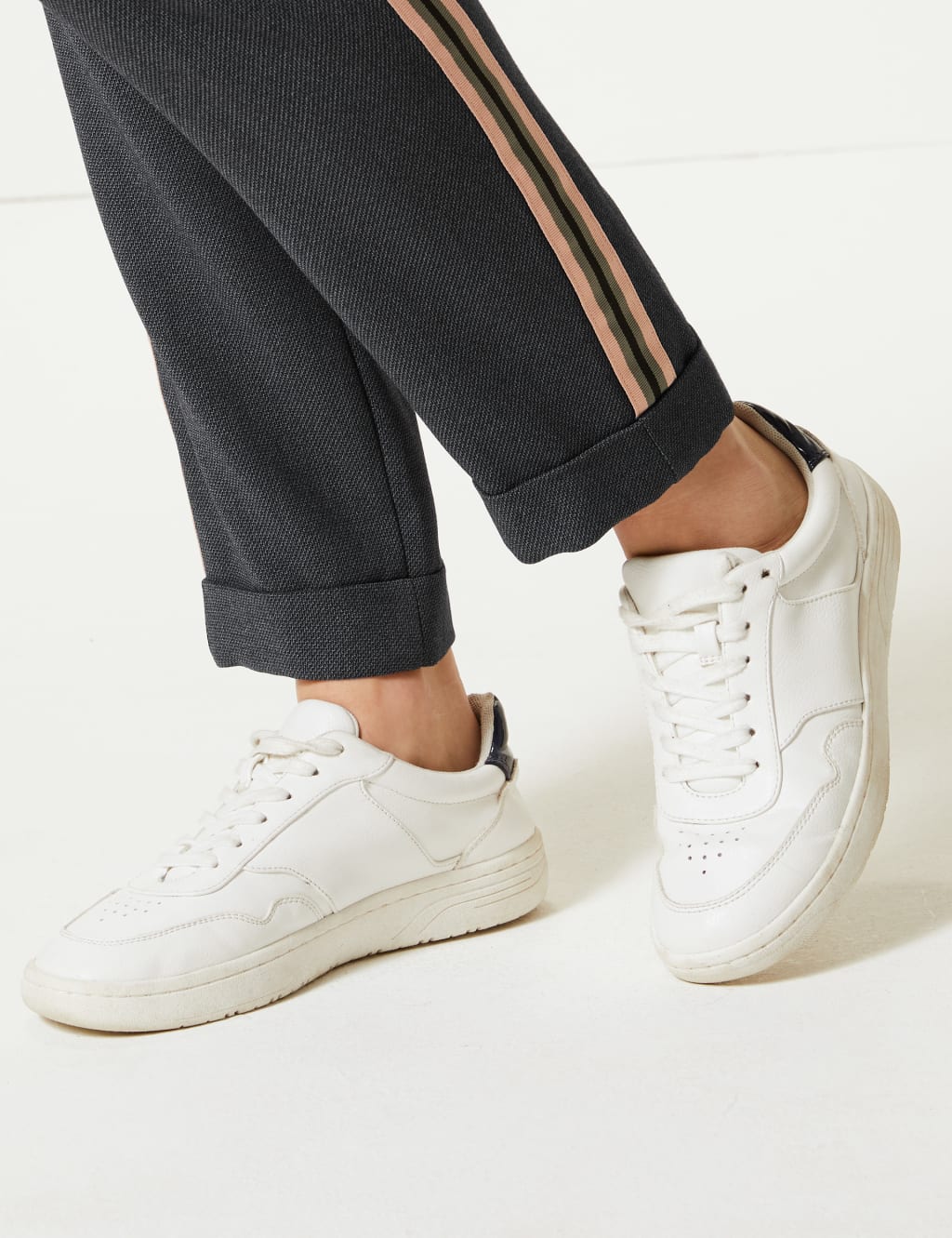 Side stripe cigarette trousers store